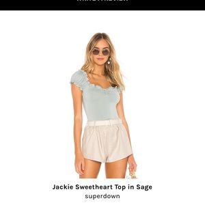 Sage green blouse, size S